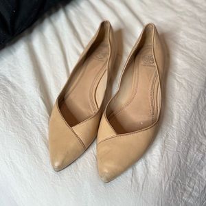 Authentic Tory Burch Pointed Toe Ballerina Flats with Gold Heel